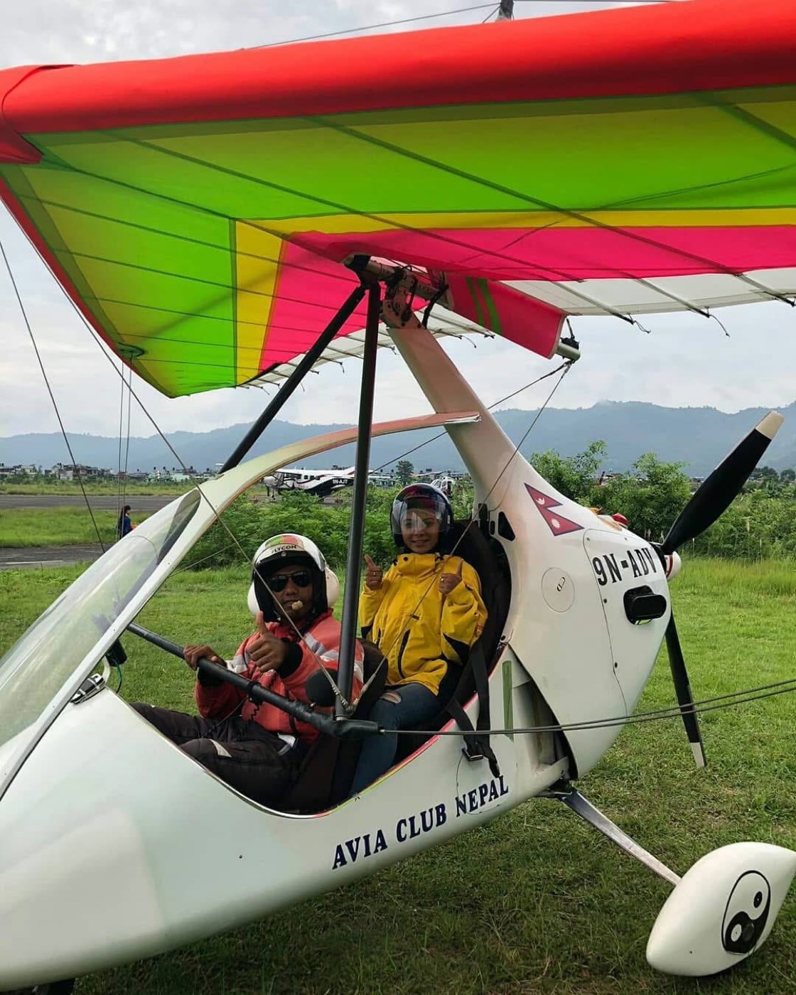 Ultralight flight over Pokhara